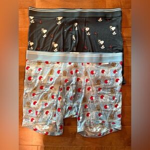 American Eagle Outfitters Black and Gray Boxer Briefs Size L